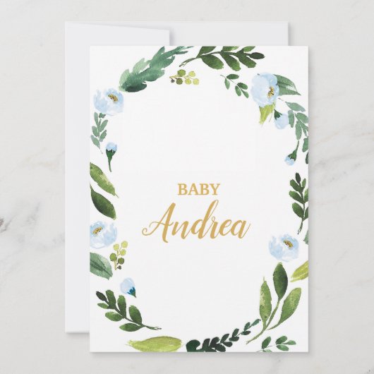 Vert Oh Boy Baby shower Invitation Or (Dos)