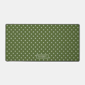 Vert olive et pois blancs avec nom (Recto)