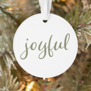 Vert olive joyeux écriture Noël Fêtes