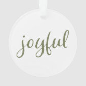 Vert olive joyeux écriture Noël Fêtes (dos)