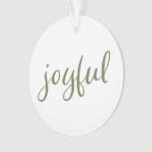Vert olive joyeux écriture Noël Fêtes (devant)