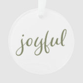 Vert olive joyeux écriture Noël Fêtes (devant)