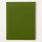 Vert olive | Monogramme Moderne (Dos)