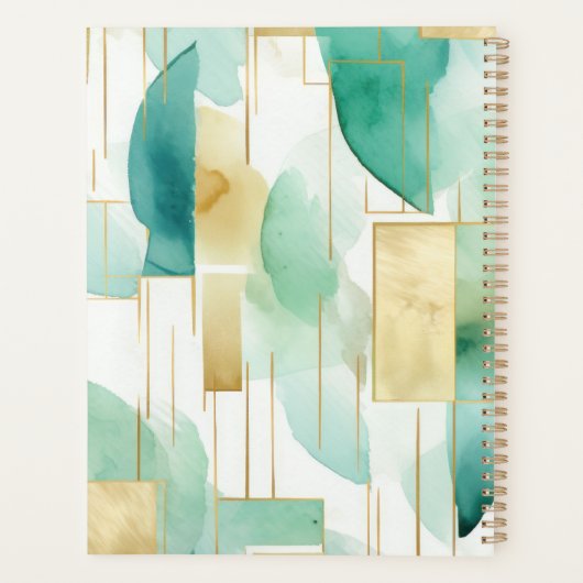 Vert Or blanc Abstrait (Dos)