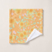 Vert orange et menthe (Gant de toilette)