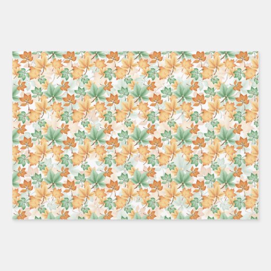 VERT ORANGE TAN AUTOMNE FEUILLES D'AUTOMNE