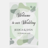 Vert organique Mariage Abstrait géométrique (Recto)