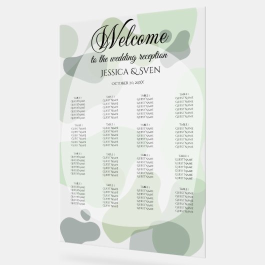 Vert organique Mariage Abstrait géométrique (Angle)