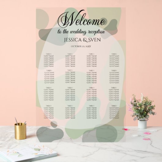 Vert organique Mariage Abstrait géométrique (Mariage)