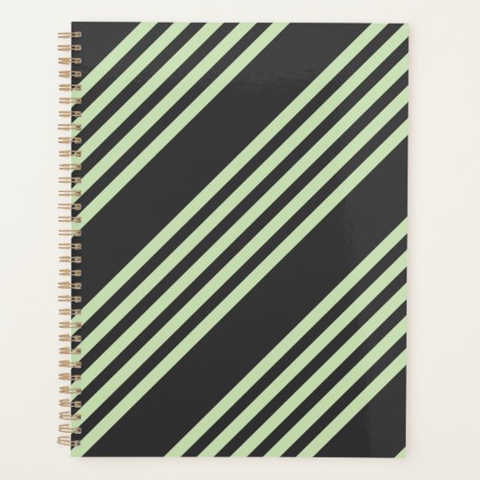 Vert pâle et charbon cinq bandes motif (Devant)