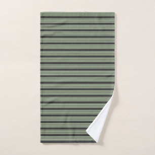 Vert pâle et charbon cinq bandes motif