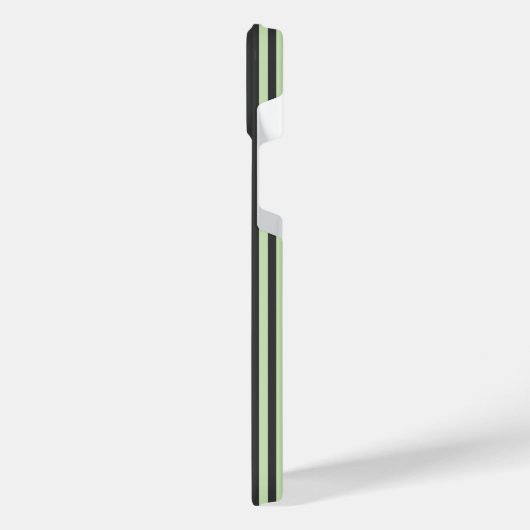 Vert pâle et charbon cinq bandes motif (Côté gauche)