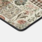 Vert Patchwork rose rose Floral Design Quilé (Coin)