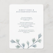Vert pin moderne + Blanc Mariage Insérer Cartes (Devant)