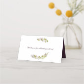 Vert Plum foncé Mauve Berries Place Cartes (Dos)