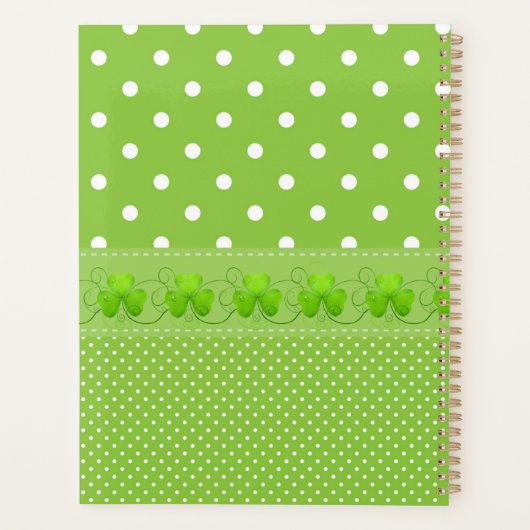 Vert, points et Shamrocks (Dos)