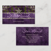 Vert pourpre H de carte de visite de suède (Devant / Derrière)