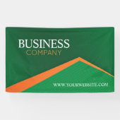 Vert professionnel avec bannière commerciale à ray (Horizontal)