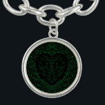 Vert rond et noir 2 de bracelet gothique de<br><div class="desc">Nos belles enveloppes gothiques de mariage de coeur vert et noir sont foncées,  pourtant belles avec notre conception artistique de rouleau. Elles sont conçues dans une collection de plusieurs articles ainsi votre mariage entier peut être coordonné avec le même style !</div>