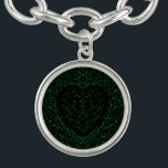 Vert rond et noir 2 de bracelet gothique de<br><div class="desc">Nos belles enveloppes gothiques de mariage de coeur vert et noir sont foncées,  pourtant belles avec notre conception artistique de rouleau. Elles sont conçues dans une collection de plusieurs articles ainsi votre mariage entier peut être coordonné avec le même style !</div>