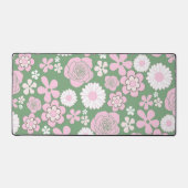 Vert rose blanc rétro Y2K les années 70 Fleur Moti (Recto)