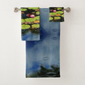 Vert rose bleu Floral Fleur photo en pluie (En situation)