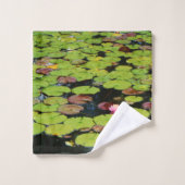 Vert rose bleu Floral Fleur photo en pluie (Gant de toilette)