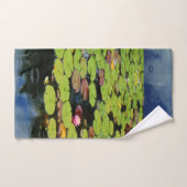 Vert rose bleu Floral Fleur photo en pluie (Serviette à main)