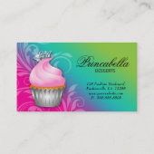 Vert rose chic de couronne de carte de visite de (Dos)