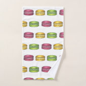 Vert rose Jaune Français Macaron Sucres de biscuit (Serviette à main)
