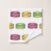 Vert rose Jaune Français Macaron Sucres de biscuit (Gant de toilette)