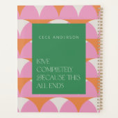 Vert rose moderne amour géométrique entièrement ca (Dos)