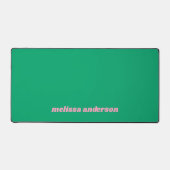 Vert & rose Nom personnalisé Gras Couleurs tendanc (Recto)