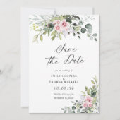 Vert rose vif Enregistrer la date carte postale (Devant)