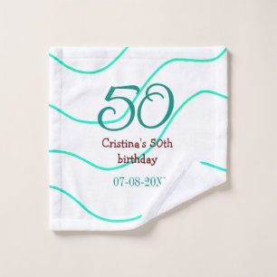 Vert rouge 50 anniversaire ajouter nom date p