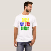 VERT, ROUGE, BLEU, JAUNE, T-shirt (Devant entier)