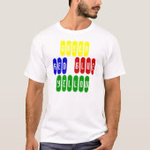 VERT, ROUGE, BLEU, JAUNE, T-shirt (Devant)