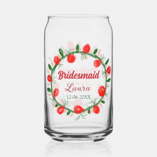 vert rouge fil cir ajouter nom bridesmaid année ca (Recto)