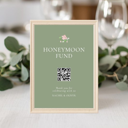 Vert Sauge | Affiche de Caisse de Noces de Fleurs