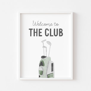 Vert sauge Bienvenue au Club Golf Nursery Affiche