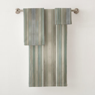 Vert Sauge Bleu Poussiéreux Taupe Gris Rayure Ferm