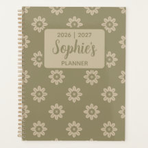 Vert sauge Daisy Floral Année scolaire