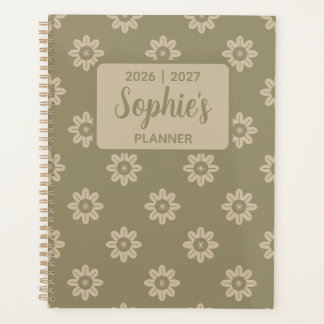 Vert sauge Daisy Floral Année scolaire