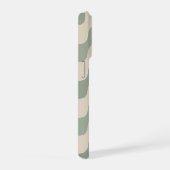 Vert sauge et crème Vague fluide Luxe Géométrique (Côté droit)