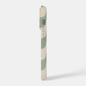 Vert sauge et crème Vague fluide Luxe Géométrique (Côté gauche)