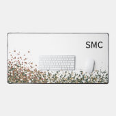 Vert sauge et monogramme abstrait en points de ter (Clavier et souris)