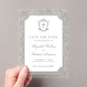 Vert sauge Faire-part de mariage catholique "Save (In situ (ordinateur de poche))