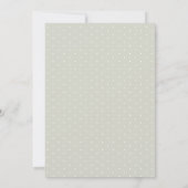 Vert sauge Fleurs Vintage Invitation de douche de (Dos)