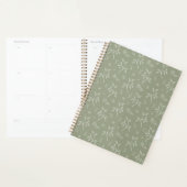 Vert sauge Minimaliste Botanique Feuille (Devant avec enveloppe)