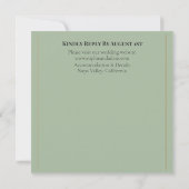 Vert sauge or feuille double arche Save The Date (Dos)
